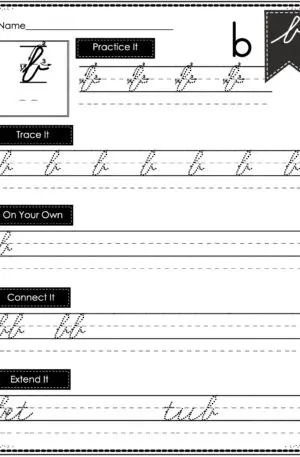 Cursive Writing - Lowercase b