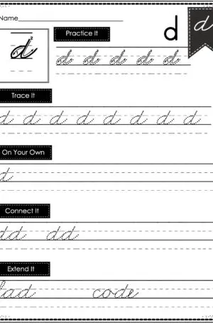 Cursive Writing - Lowercase d