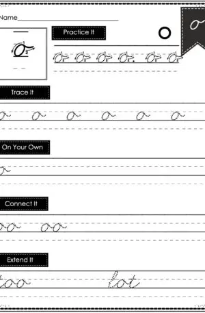 Cursive Writing - Lowercase o