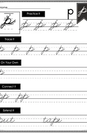 Cursive Writing - Lowercase p