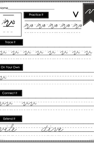 Cursive Writing - Lowercase v