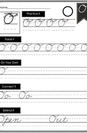 Cursive Writing - Uppercase O