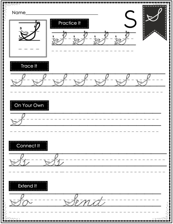 Cursive Writing - Uppercase S