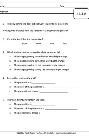 4th Grade ELA Assessment 23 (4.L.1.e)