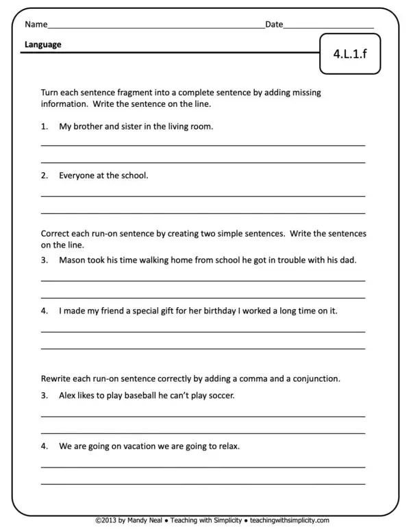 4th Grade ELA Assessment 24 (4.L.1.f)