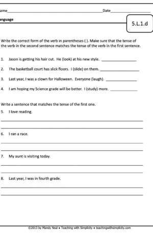 5th Grade ELA Assessment 24 (5.L.1.d)