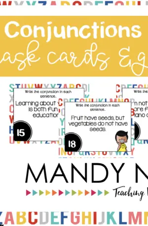 Grammar Task Cards - Conjunctions