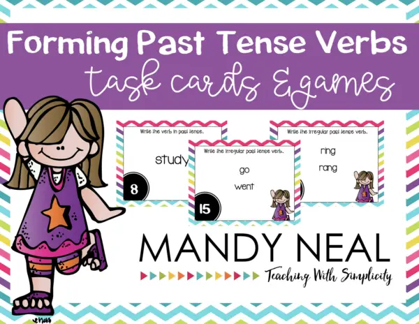 Grammar Task Cards - Forming Past Tense Verbs