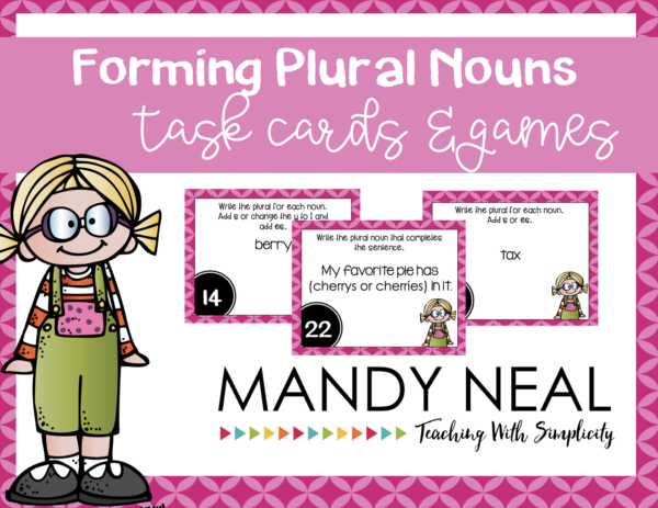 Grammar Task Cards - Forming Plural Nouns