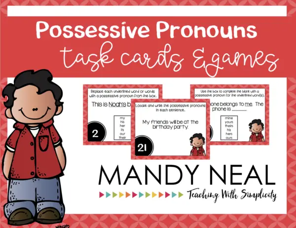 Grammar Task Cards - Possessive Pronouns