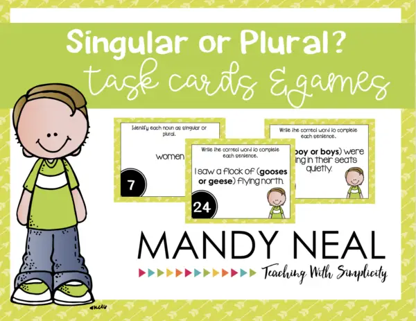 Grammar Task Cards - Singular or Plural?