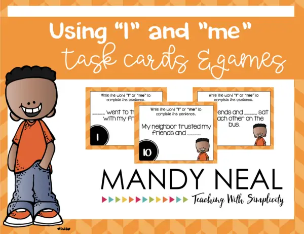 Grammar Task Cards - Using I and Me