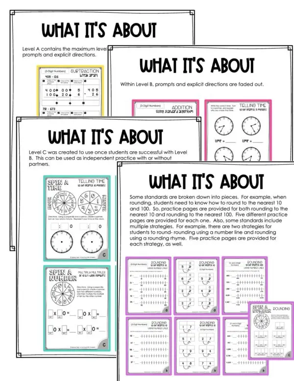 3rd Grade Math Intervention Activities Implementation Guide