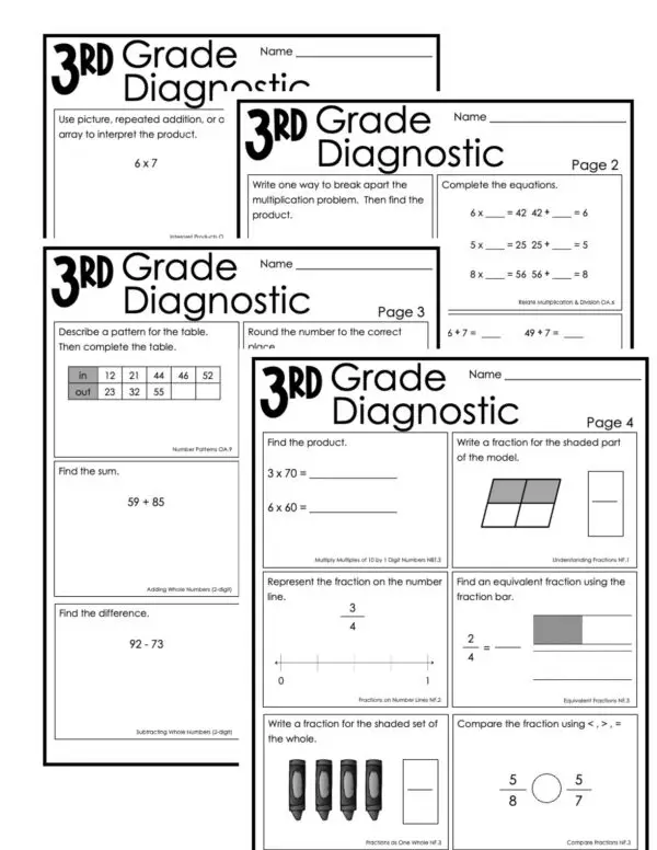 3rd Grade Math Intervention Diagnostic