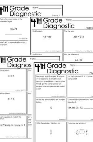 4th Grade Math Intervention Diagnostic