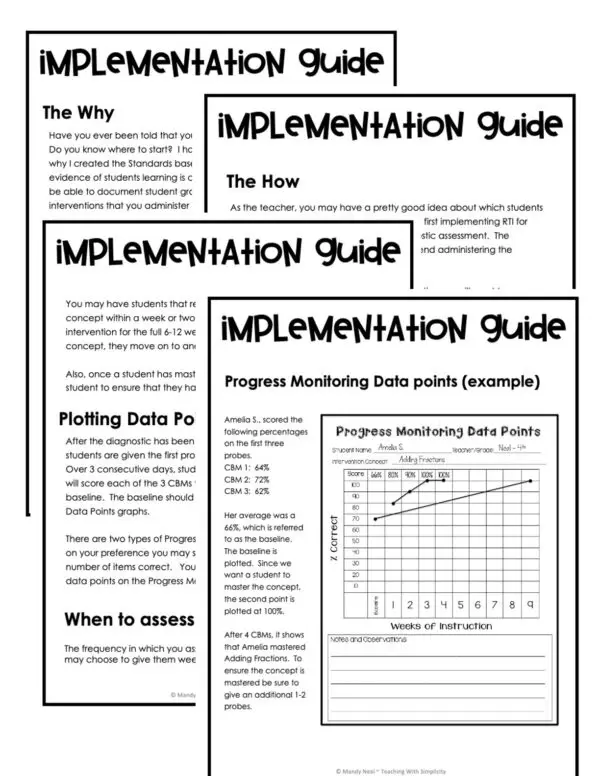 3rd, 4th, and 5th Grade Math RTI Implementation Guide