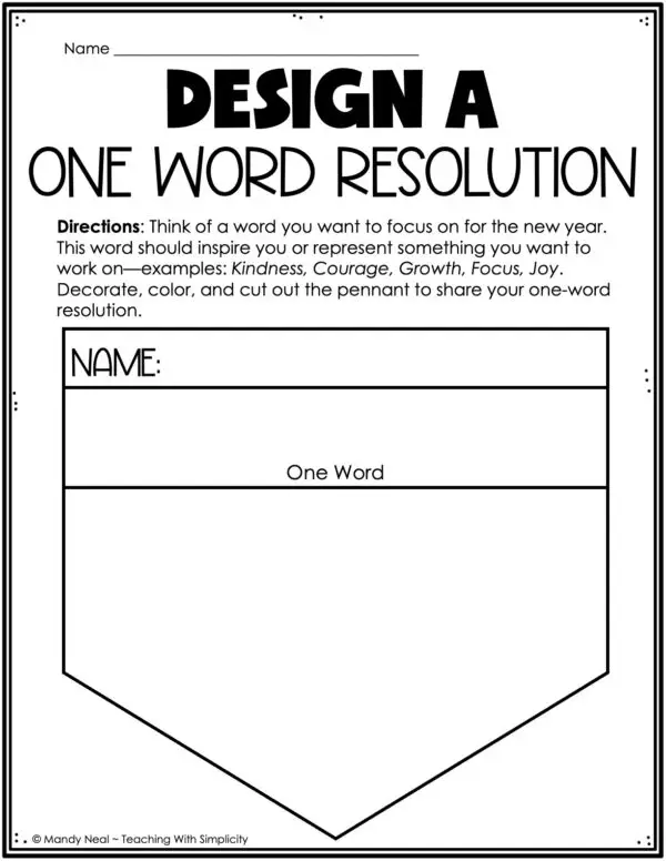 Design a One Word Resolution