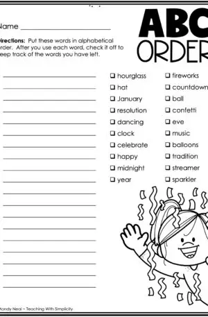 New Year ABC Order