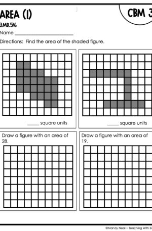 3rd Grade Area (1) Intervention Assessment 3