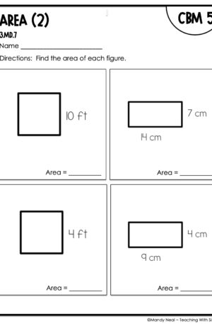 3rd Grade Area (2) Intervention Assessment 5