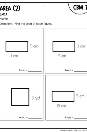 3rd Grade Area (2) Intervention Assessment 7