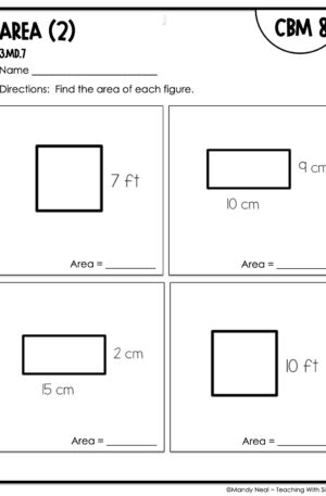 3rd Grade Area (2) Intervention Assessment 8