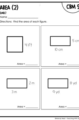 3rd Grade Area (2) Intervention Assessment 9