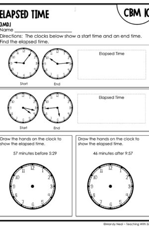 3rd Grade Elapsed Time Intervention Assessment 10