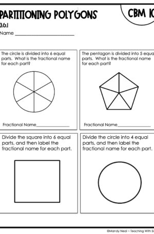 3rd Grade Partitioning Polygons Intervention Assessment 10