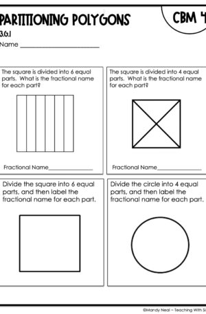 3rd Grade Partitioning Polygons Intervention Assessment 4