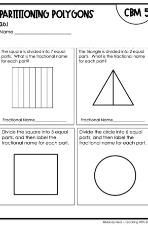 3rd Grade Partitioning Polygons Intervention Assessment 5