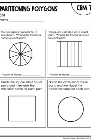 3rd Grade Partitioning Polygons Intervention Assessment 7