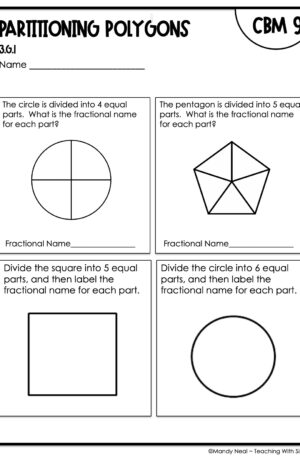 3rd Grade Partitioning Polygons Intervention Assessment 9