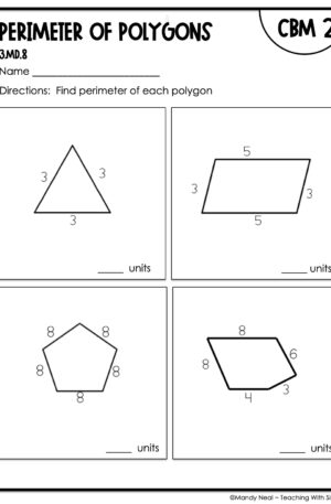 3rd Grade Perimeter of Polygons Intervention Assessment 2