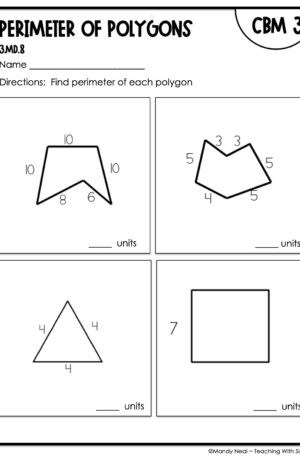 3rd Grade Perimeter of Polygons Intervention Assessment 3