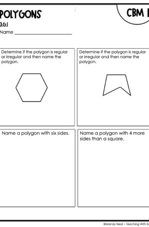 3rd Grade Polygons Intervention Assessment 1
