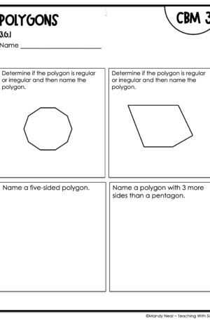 3rd Grade Polygons Intervention Assessment 3