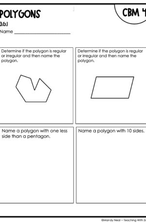 3rd Grade Polygons Intervention Assessment 4