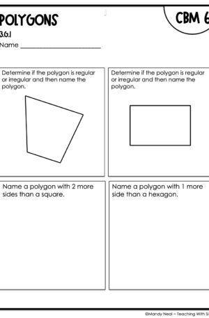 3rd Grade Polygons Intervention Assessment 6