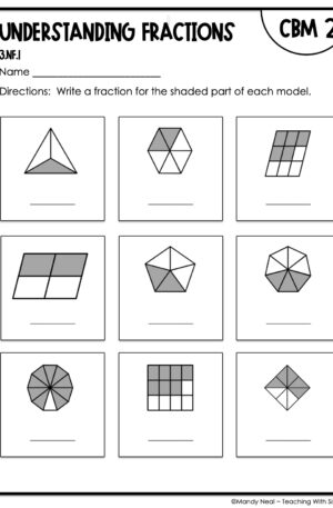 3rd Grade Understanding Fractions Intervention Assessment 2