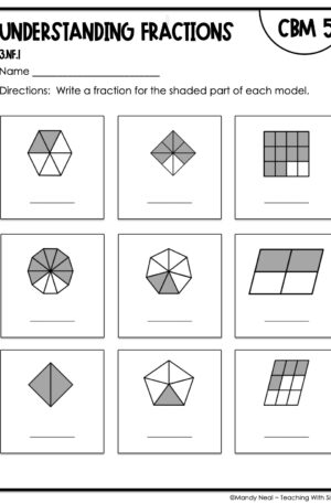 3rd Grade Understanding Fractions Intervention Assessment 5