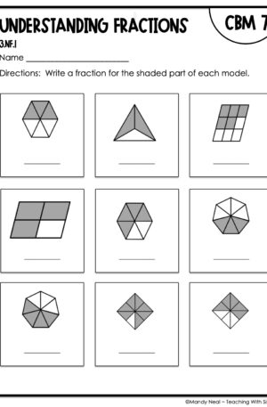 3rd Grade Understanding Fractions Intervention Assessment 7