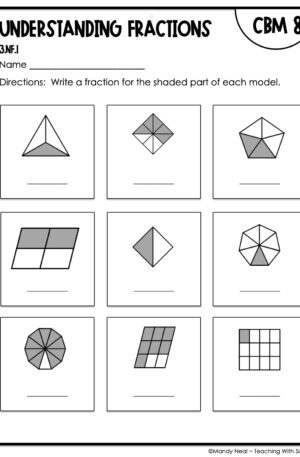 3rd Grade Understanding Fractions Intervention Assessment 8