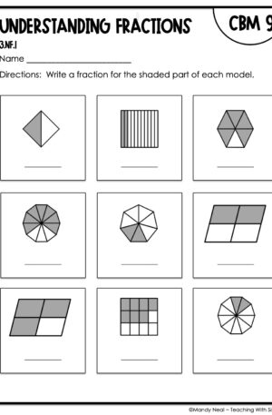 3rd Grade Understanding Fractions Intervention Assessment 9