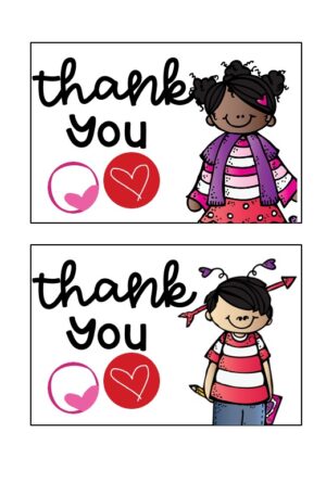 Valentine's Thank You Card Color 1