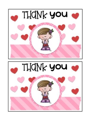 Valentine's Thank You Card Color 10