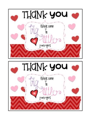 Valentine's Thank You Card Color 11