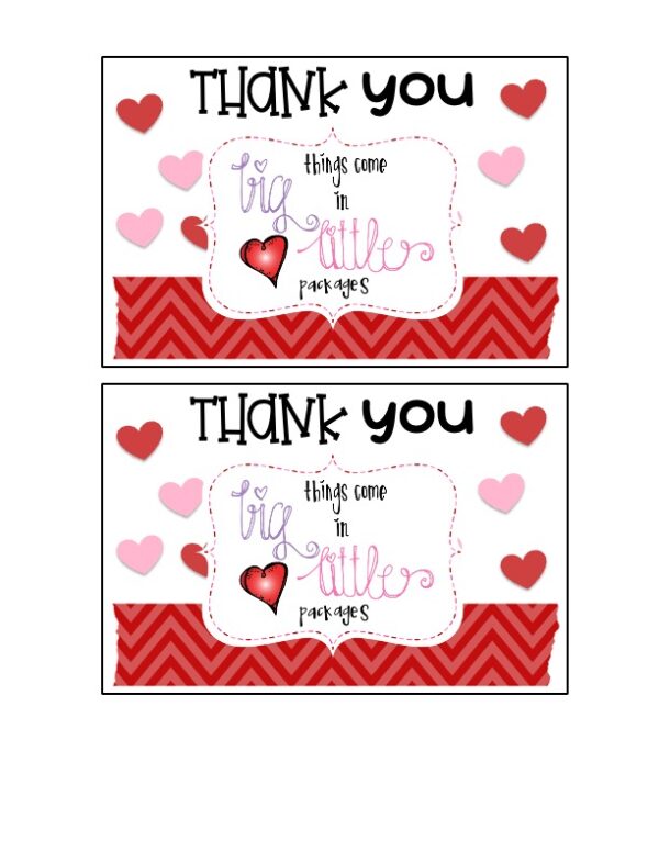 Valentine's Thank You Card Color 11