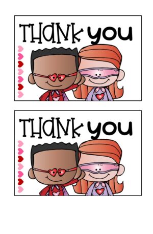 Valentine's Thank You Card Color 2