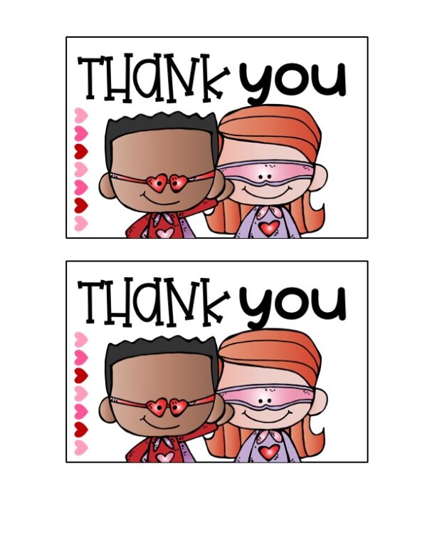 Valentine's Thank You Card Color 2